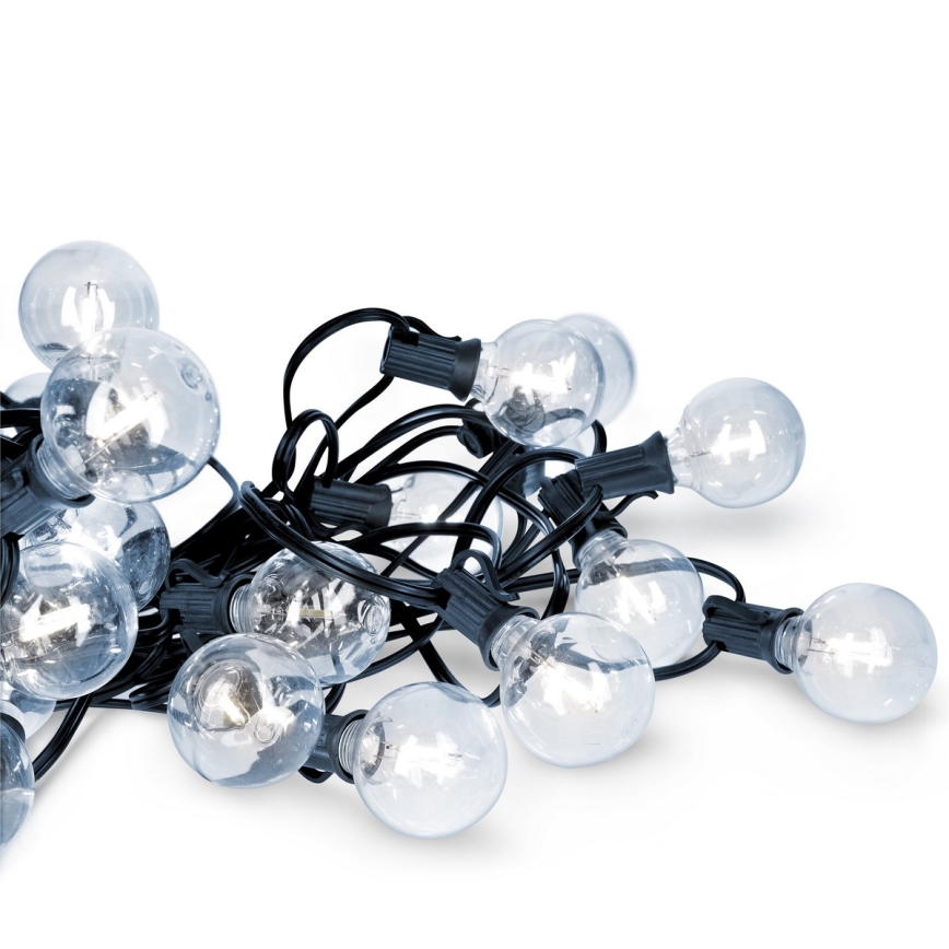 Brilagi - LED-ulkokäyttöinen koristevalosarja GIRLANDA 25xE12/0,8W/230V 20m IP44 kylmä valkoinen