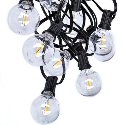 Brilagi - LED-ulkokäyttöinen koristevalosarja GIRLANDA 25xE12/0,8W/230V 20m IP44 kylmä valkoinen