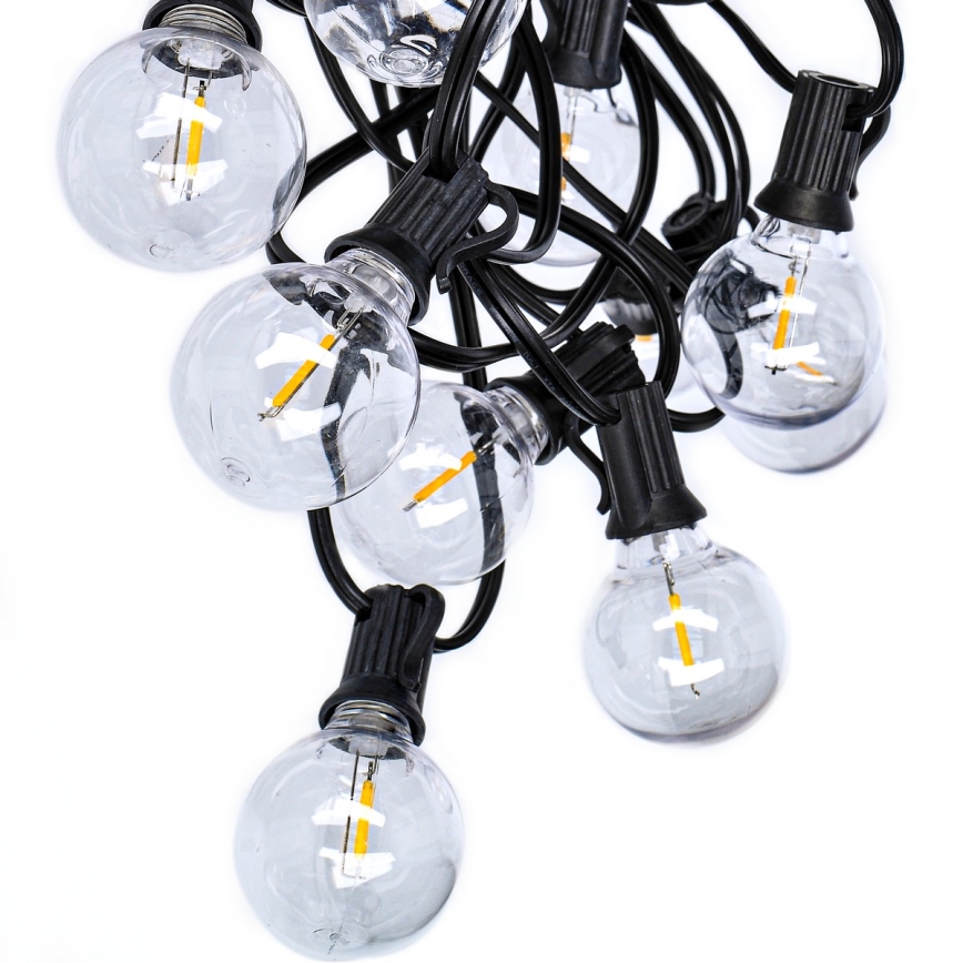 Brilagi - LED-ulkokäyttöinen koristevalosarja GIRLANDA 25xE12/0,8W/230V 20m IP44 kylmä valkoinen