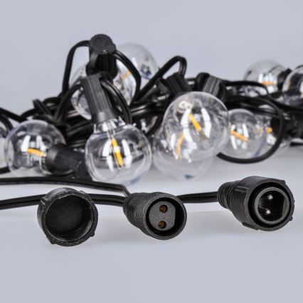 Brilagi - LED-ulkokäyttöinen koristevalosarja GIRLANDA 25xE12/0,8W/230V 20m IP44 kylmä valkoinen