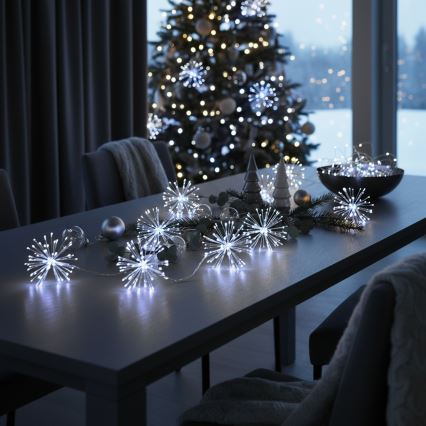 Brilagi - LED-ulkoketju 150xLED 5m IP44 kylmä valkoinen ilotulitus