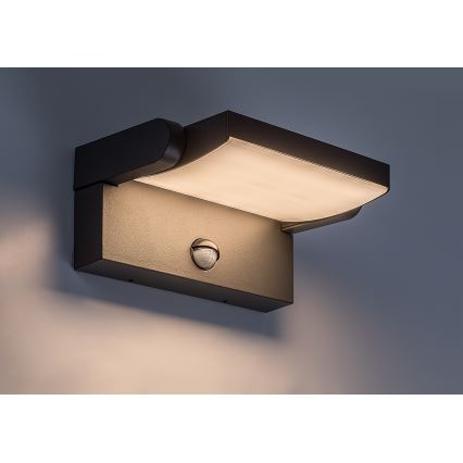 BRILAGI - LED Ulkoseinävalaisin liiketunnistimella ja hämäräkytkimellä ANKLE LED/12W/230V IP65 musta
