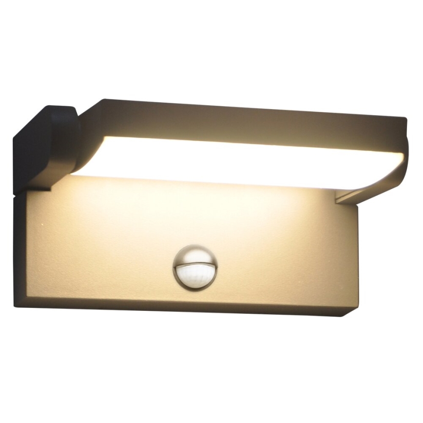 BRILAGI - LED Ulkoseinävalaisin liiketunnistimella ja hämäräkytkimellä ANKLE LED/12W/230V IP65 musta