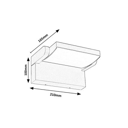 Brilagi - LED-ulkoseinävalaisin ANKLE LED/18W/230V 4000K IP65 antrasiitti