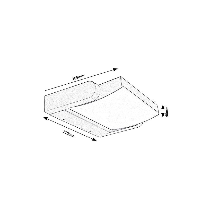 Brilagi - LED-ulkoseinävalaisin ANKLE LED/18W/230V 4000K IP65 antrasiitti