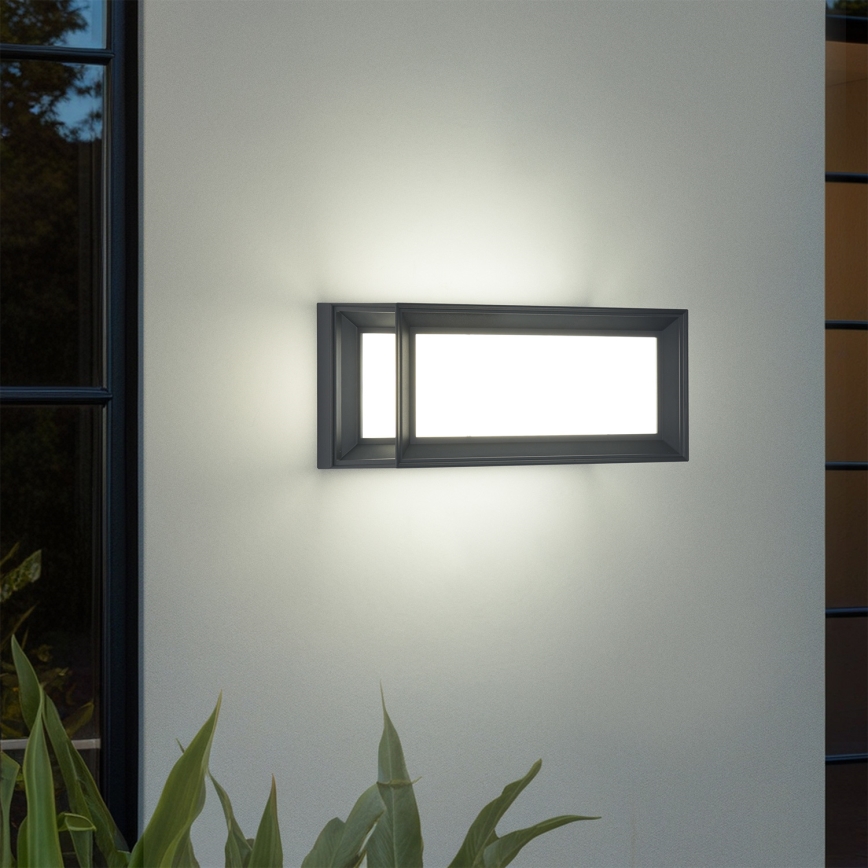 Brilagi - LED-ulkoseinävalaisin tunnistimella PARKER LED/12W/230V antrasiitti IP44