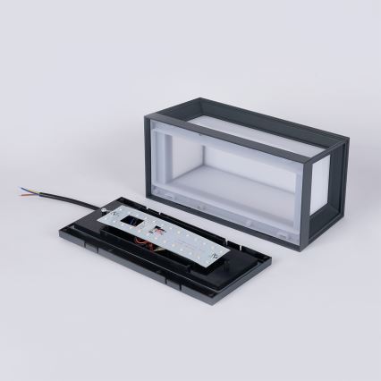 Brilagi - LED-ulkoseinävalaisin tunnistimella PARKER LED/12W/230V antrasiitti IP44