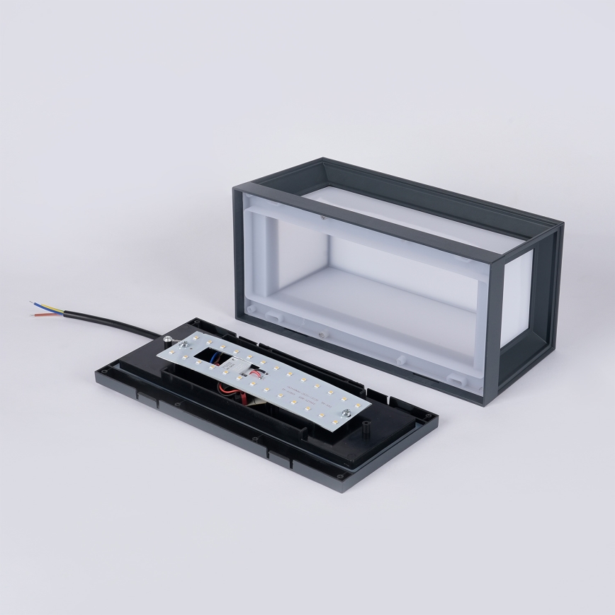 Brilagi - LED-ulkoseinävalaisin tunnistimella PARKER LED/12W/230V antrasiitti IP44