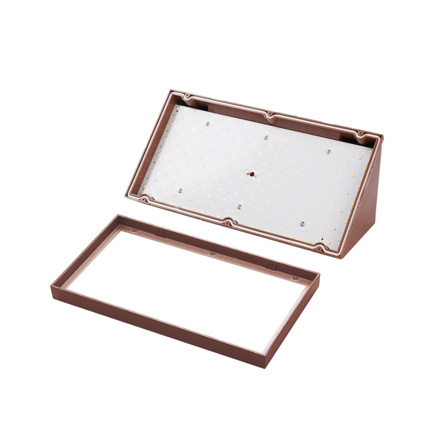 Brilagi - LED-ulkoseinävalaisin liiketunnistimella TRIANGLE LED/20W/230V ruskea IP65