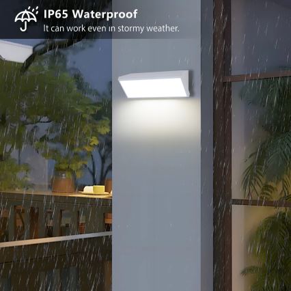 Brilagi - LED ulkoseinävalaisin anturilla TRIANGLE LED/42W/230V valkoinen IP65