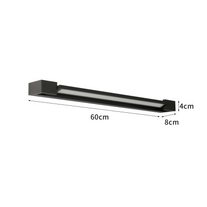 BRILAGI - LED-ulkoseinävalaisin AQUA LINE LED/18W/230V 60 cm IP44 musta CRI 90