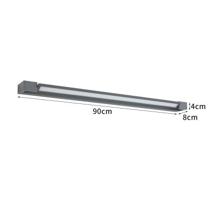 Brilagi - AQUA LINE LED-ulkovalaisin, 24 W, 230 V, 90 cm, IP44, antrasiitti, CRI 90