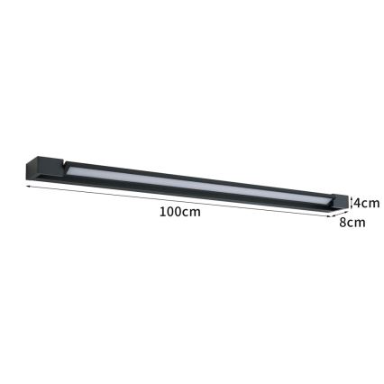 BRILAGI - LED Ulkoseinävalaisin AQUA LINE LED/28W/230V 100 cm IP44 musta CRI 90