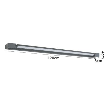 Brilagi - LED-ulkoseinävalaisin AQUA LINE LED/36W/230V 120 cm IP44 antrasiitti CRI 90