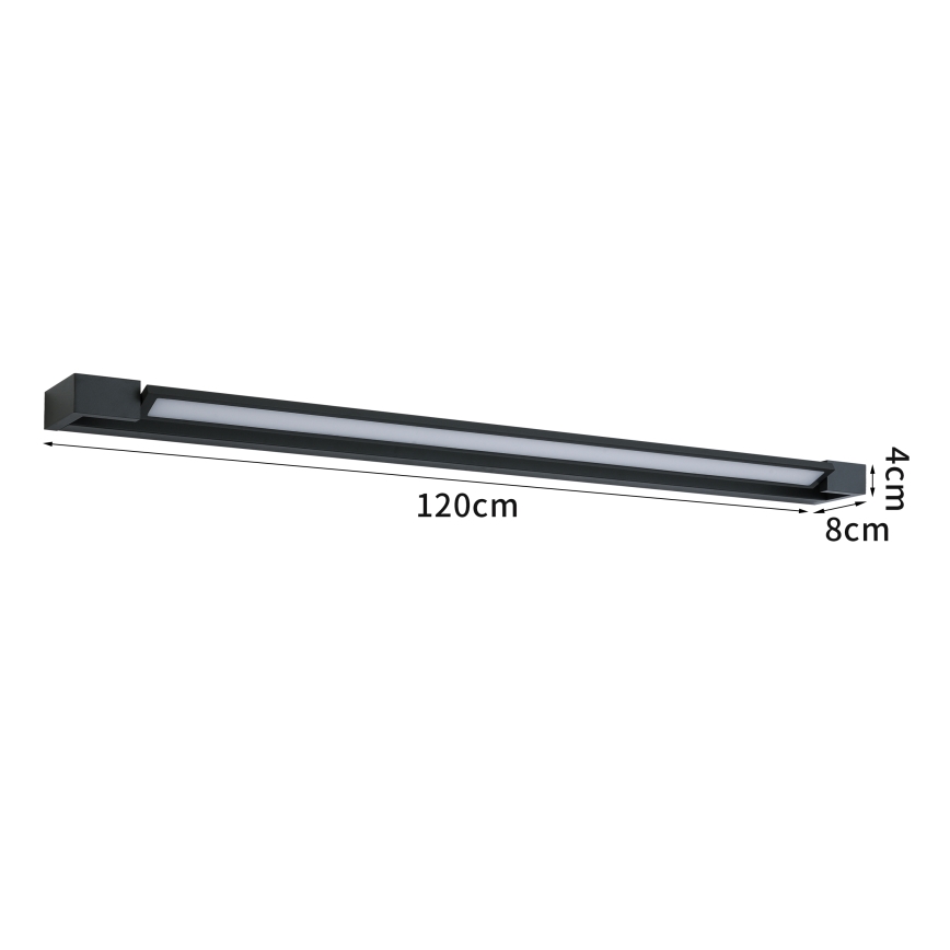 BRILAGI - LED Ulkoseinävalaisin AQUA LINE LED/36W/230V 120 cm IP44 musta CRI 90