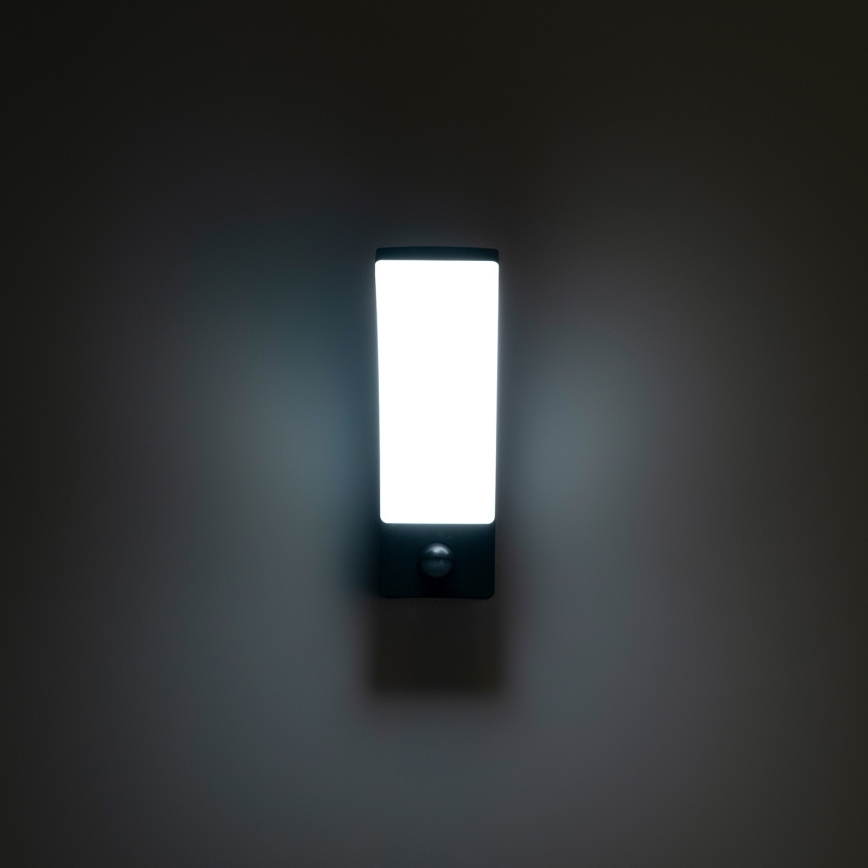BRILAGI - LED-ulkoseinävalaisin liike- ja hämärätunnistimella ARCELO LED/12W/230V IP65 musta