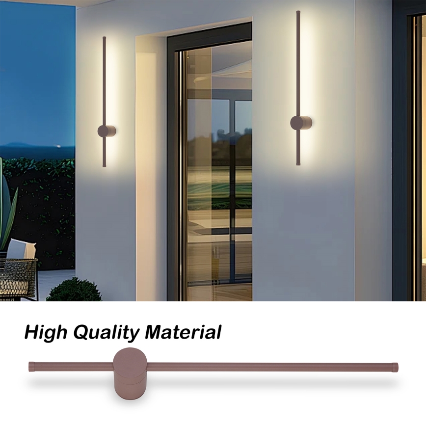 Brilagi - LED-ulkovalaisin AURA LED/12W/230V 3000K IP54 65 cm ruskea CRI 90