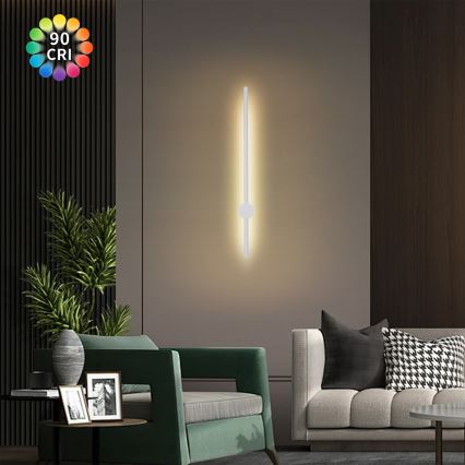 Brilagi - AURA LED-ulkoseinävalaisin LED/12W/230V 3000K IP54 65 cm valkoinen CRI 90