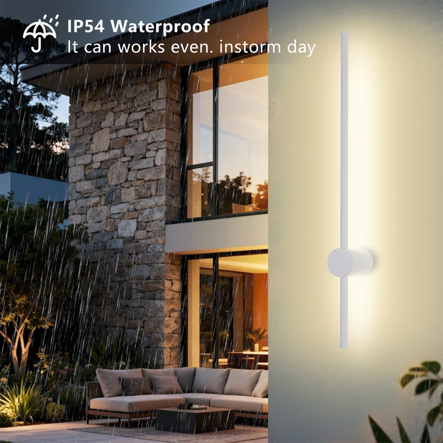 Brilagi - AURA LED-ulkoseinävalaisin LED/12W/230V 3000K IP54 65 cm valkoinen CRI 90