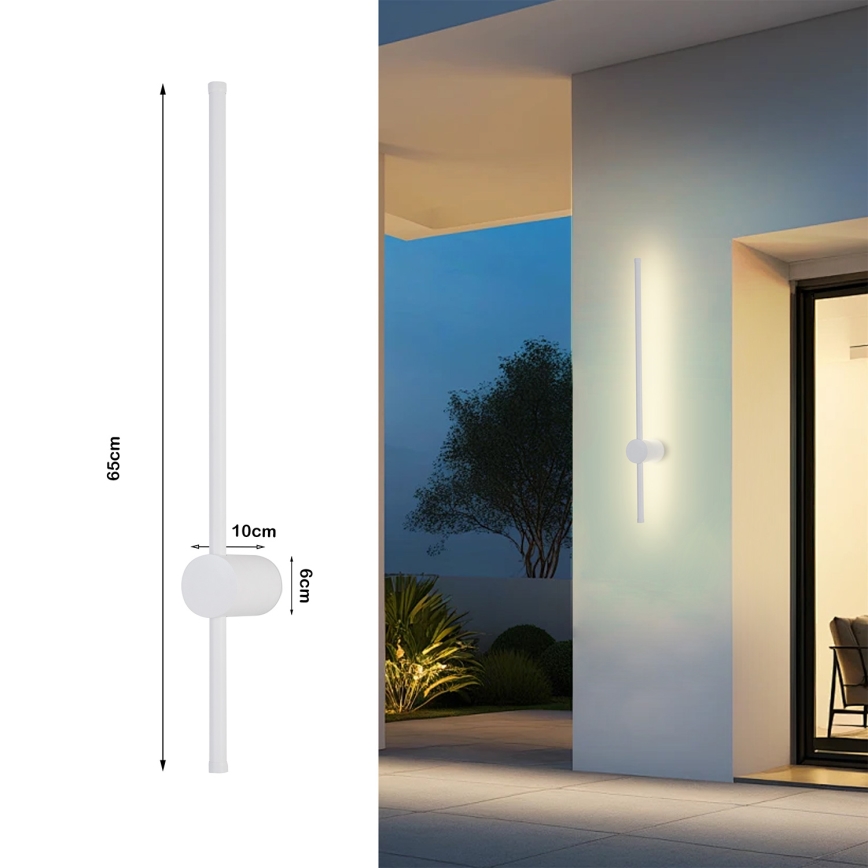 Brilagi - AURA LED-ulkoseinävalaisin LED/12W/230V 3000K IP54 65 cm valkoinen CRI 90