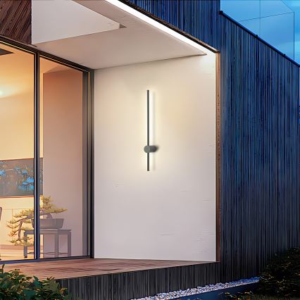 Brilagi - AURA LED-ulkoseinävalaisin LED/12W/230V 3000K IP54 65 cm antrasiitti CRI 90