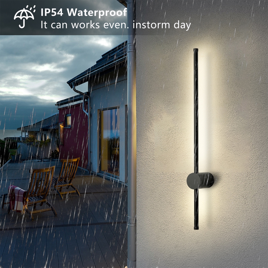 Brilagi - AURA LED-ulkovalaisin 12W/230V 4000K IP54 65 cm musta CRI 90