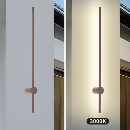 Brilagi - AURA LED-ulkovalaisin, 20 W, 230 V, 3000 K, IP54, 97 cm, ruskea, CRI 90