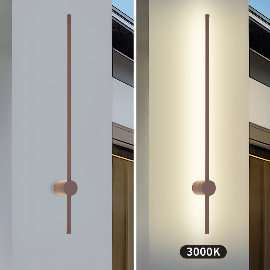 Brilagi - AURA LED-ulkovalaisin, 20 W, 230 V, 3000 K, IP54, 97 cm, ruskea, CRI 90