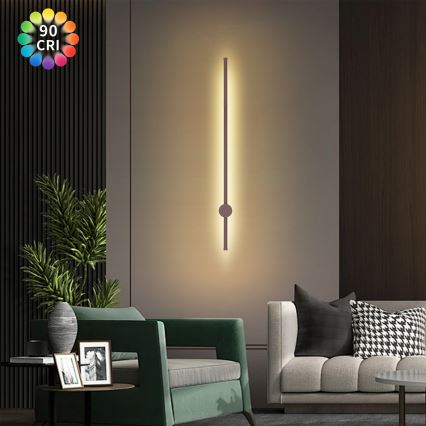 Brilagi - AURA LED-ulkovalaisin, 20 W, 230 V, 3000 K, IP54, 97 cm, ruskea, CRI 90