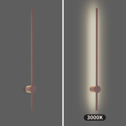 Brilagi - AURA LED-ulkovalaisin, 20 W, 230 V, 3000 K, IP54, 97 cm, ruskea, CRI 90
