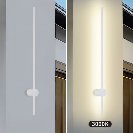 Brilagi - LED-ulkoseinävalaisin AURA, 20 W, 230 V, 3000 K, IP54, 97 cm, valkoinen, CRI 90