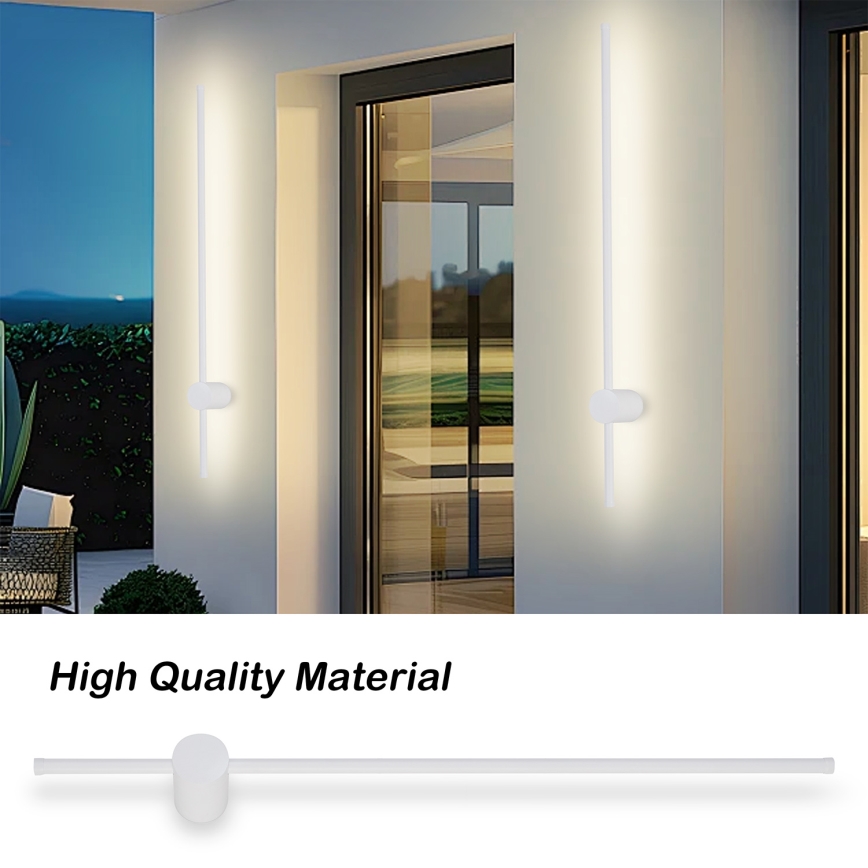 Brilagi - LED-ulkoseinävalaisin AURA, 20 W, 230 V, 3000 K, IP54, 97 cm, valkoinen, CRI 90