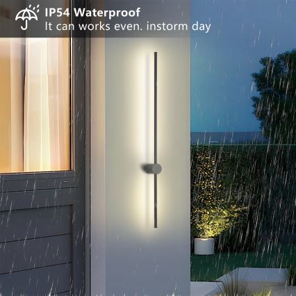 Brilagi - LED-ulkoseinävalaisin AURA LED/20W/230V 3000K IP54 97 cm antrasiitti CRI 90