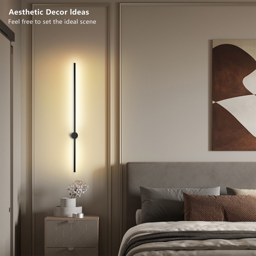 Brilagi - LED-ulkovalaisin AURA LED/20W/230V 3000K IP54 97 cm musta CRI 90