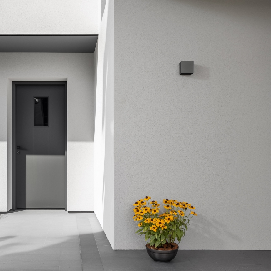 Brilagi - LED-ulkoseinävalaisin CUBE LED/6W/230V antrasiitti IP54