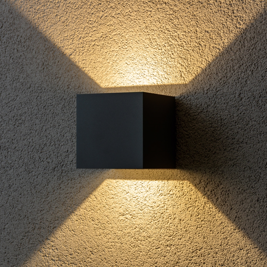 Brilagi - LED-ulkoseinävalaisin CUBE LED/6W/230V antrasiitti IP54