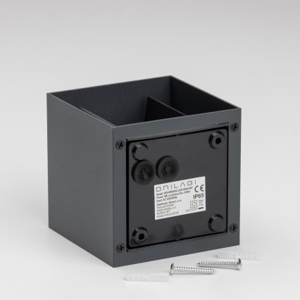 Brilagi - LED-ulkoseinävalaisin CUBE LED/6W/230V antrasiitti IP54