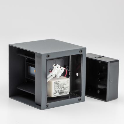 Brilagi - LED-ulkoseinävalaisin CUBE LED/6W/230V antrasiitti IP54