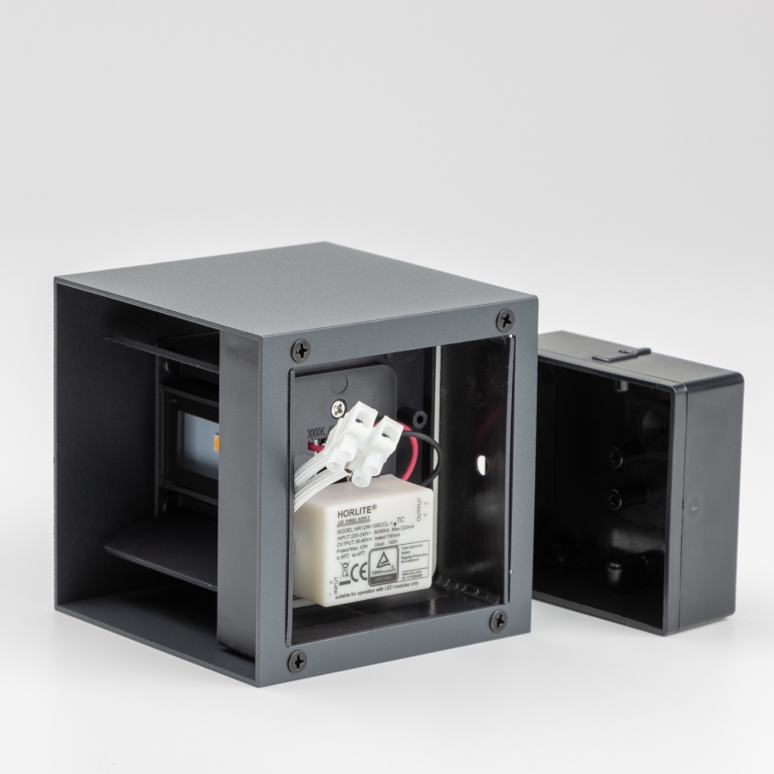 Brilagi - LED-ulkoseinävalaisin CUBE LED/6W/230V antrasiitti IP54