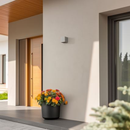 Brilagi - LED-ulkoseinävalaisin CUBE LED/6W/230V harmaa IP54