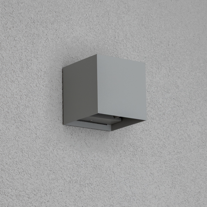 Brilagi - LED-ulkoseinävalaisin CUBE LED/6W/230V harmaa IP54
