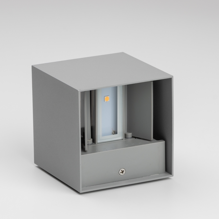 Brilagi - LED-ulkoseinävalaisin CUBE LED/6W/230V harmaa IP54