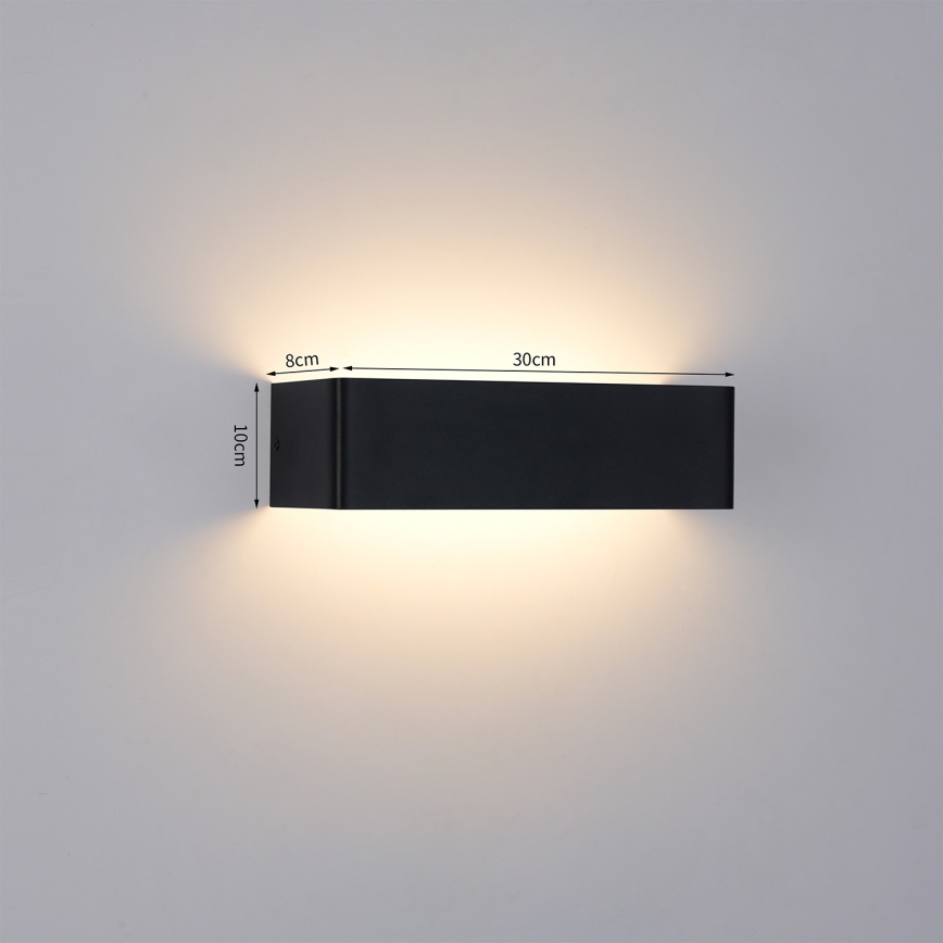 Brilagi - LED ulkoseinävalaisin DONNANI LED/12W/230V musta IP44