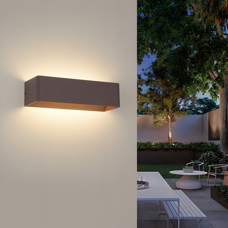 Brilagi - LED-ulkoseinävalaisin DONNANI LED/12W/230V ruskea IP44