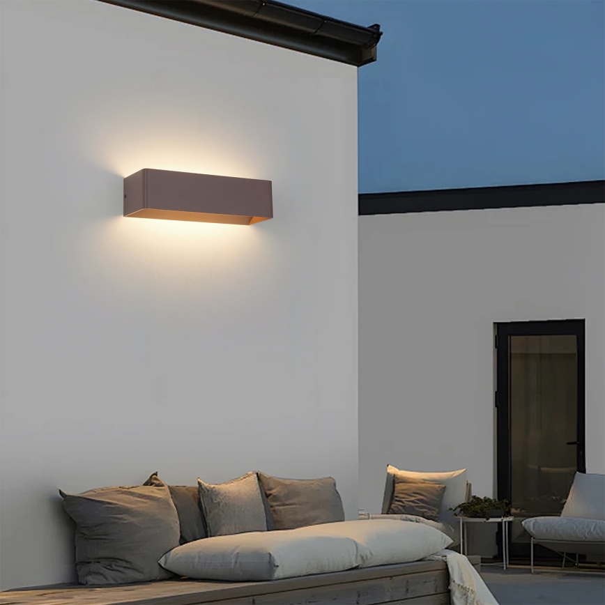 Brilagi - LED-ulkoseinävalaisin DONNANI LED/12W/230V ruskea IP44
