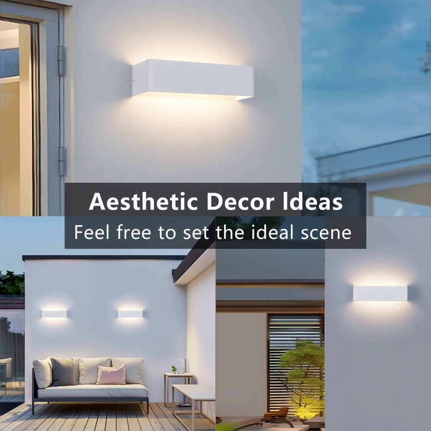 Brilagi - LED ulkoseinävalaisin DONNANI LED/12W/230V valkoinen IP44