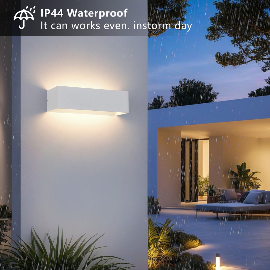 Brilagi - LED ulkoseinävalaisin DONNANI LED/12W/230V valkoinen IP44