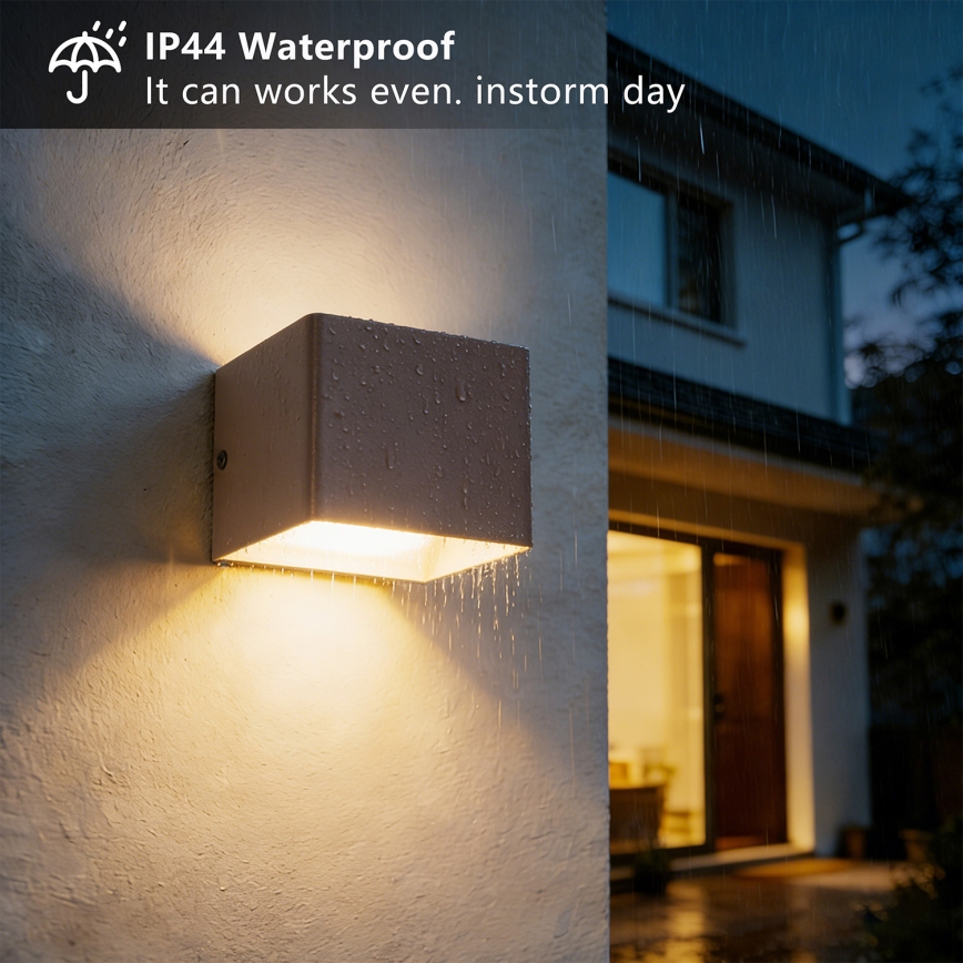 Brilagi - LED-ulkoseinävalaisin DONNANI LED/5W/230V ruskea IP44