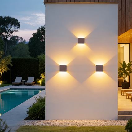 Brilagi - LED-ulkoseinävalaisin DONNANI LED/5W/230V ruskea IP44