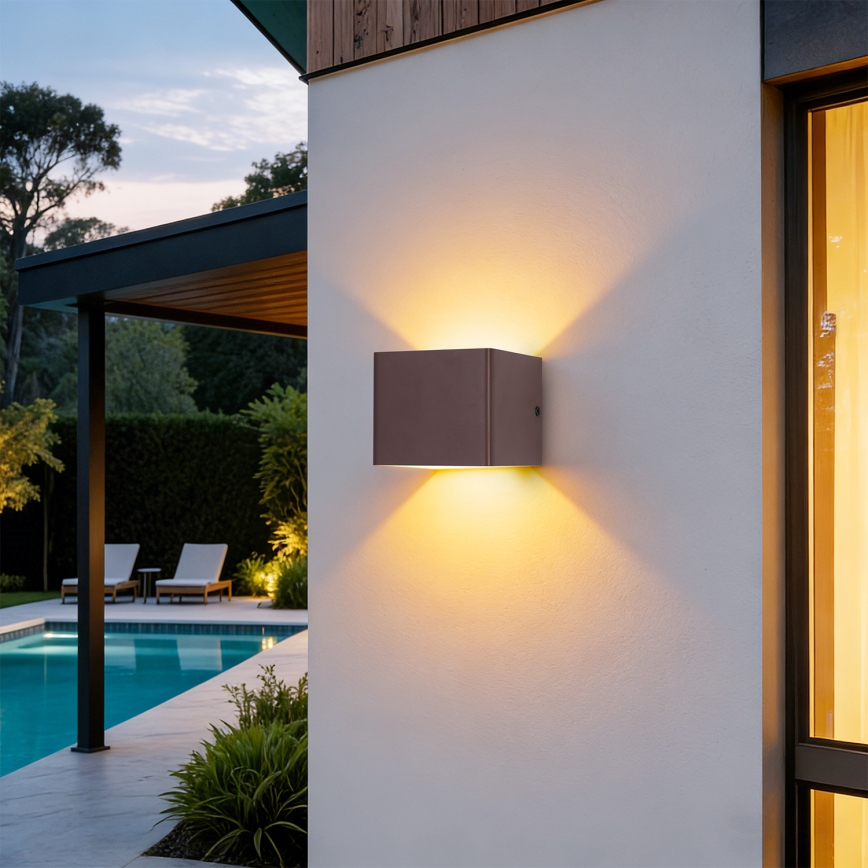 Brilagi - LED-ulkoseinävalaisin DONNANI LED/5W/230V ruskea IP44